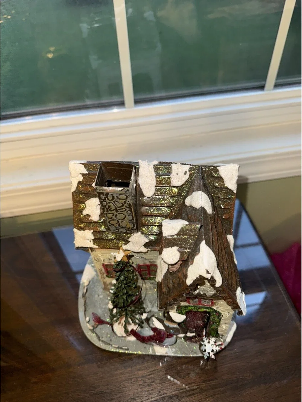 Vintage Metal Tealight Holder Christmas Village House Kohl's Retired